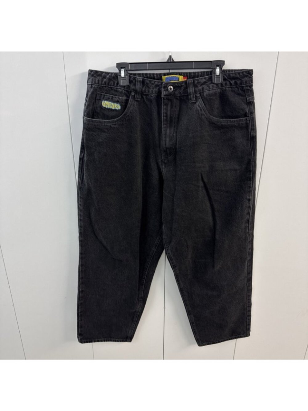 Empyre Men’s Black Baggy Jeans, Size 34, Skater Jeans Drawstring - Picture 6 of 14